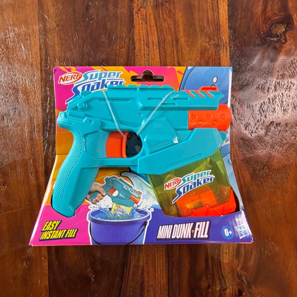 Nerf Super Soaker Mini Dunk Fill Water Blaster Teal Orange G0993 New
